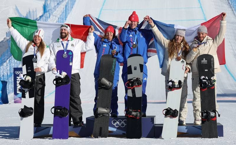 Snowboard. Olympic Winter Games Milano-Cortina 2026. Mixed Team Snowboard Cross. 10.02.2026
