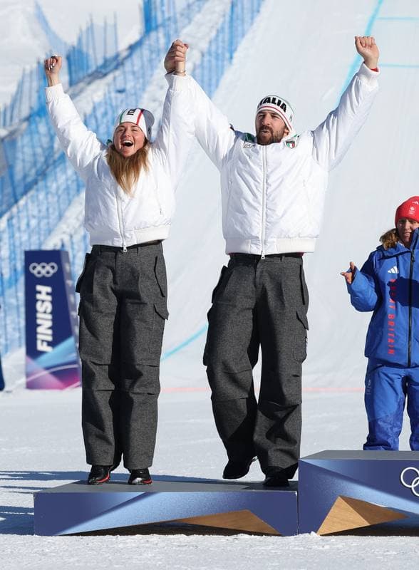 Snowboard. Olympic Winter Games Milano-Cortina 2026. Mixed Team Snowboard Cross. 10.02.2026