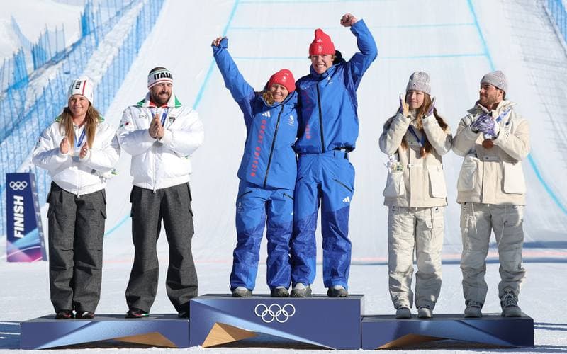 Snowboard. Olympic Winter Games Milano-Cortina 2026. Mixed Team Snowboard Cross. 10.02.2026