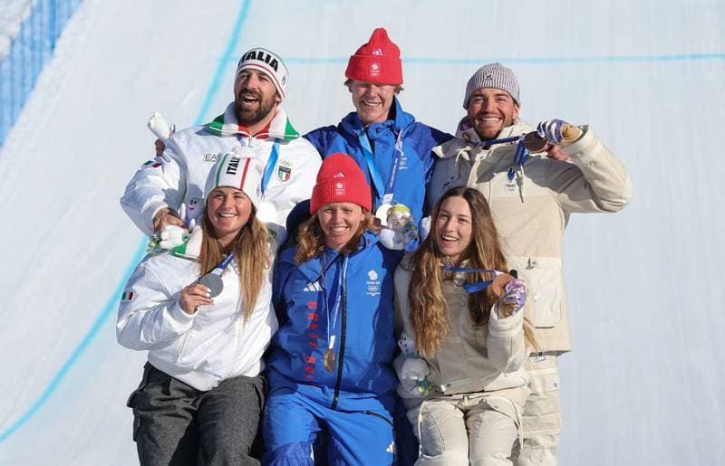 Snowboard. Olympic Winter Games Milano-Cortina 2026. Mixed Team Snowboard Cross. 10.02.2026
