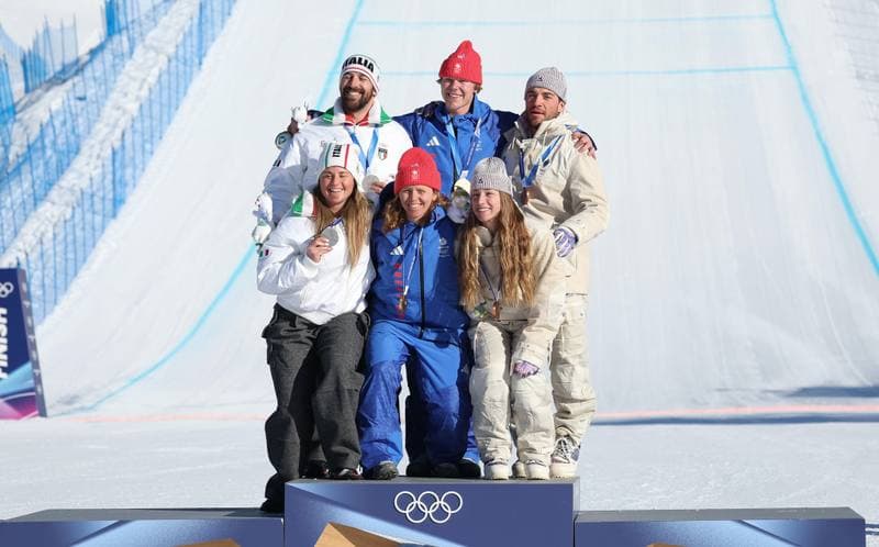 Snowboard. Olympic Winter Games Milano-Cortina 2026. Mixed Team Snowboard Cross. 10.02.2026