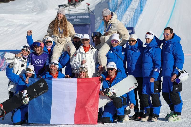 Snowboard. Olympic Winter Games Milano-Cortina 2026. Mixed Team Snowboard Cross. 10.02.2026