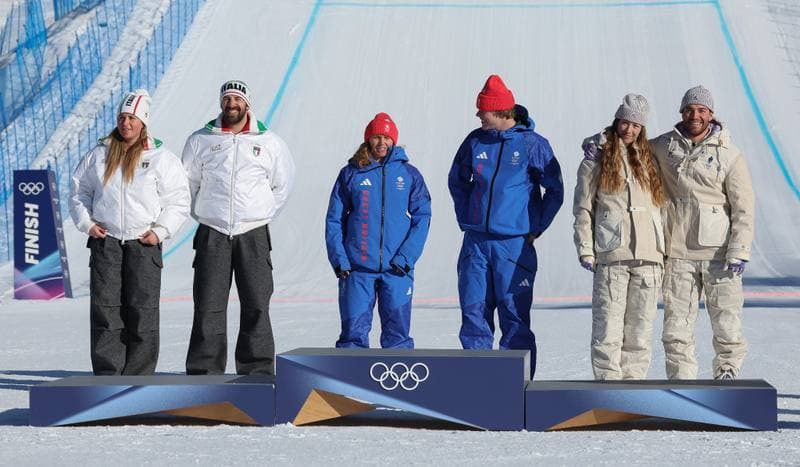 Snowboard. Olympic Winter Games Milano-Cortina 2026. Mixed Team Snowboard Cross. 10.02.2026