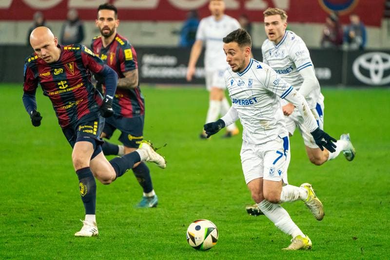 Football. PKO BP Ekstraklasa. Pogon Szczecin - Lech Poznan. 01.03.2025