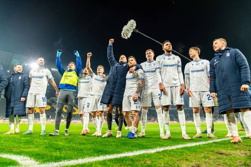 Football. PKO BP Ekstraklasa. Pogon Szczecin - Lech Poznan. 01.03.2025