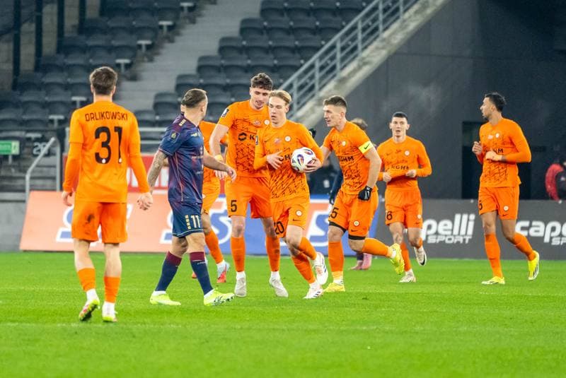 Football. PKO BP Ekstraklasa. Pogon Szczecin - Zaglebie Lubin. 24.11.2025
