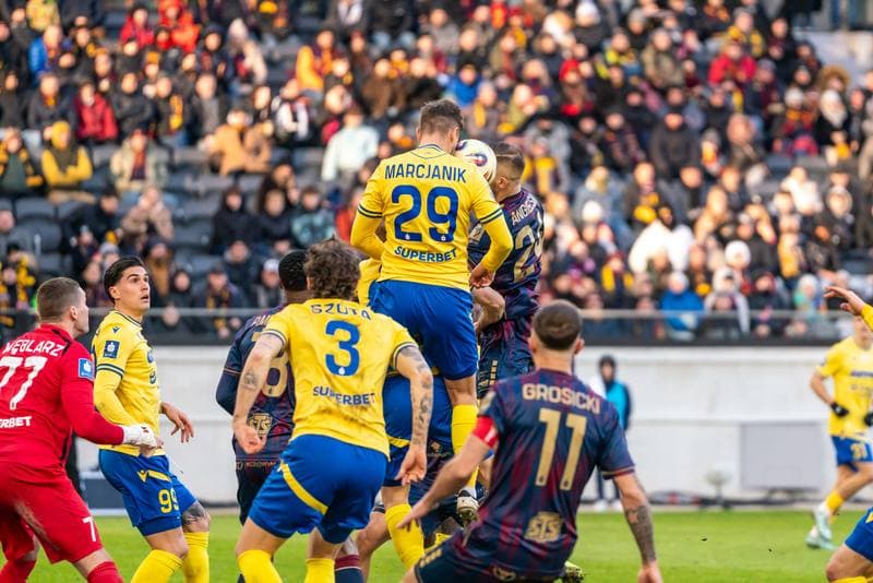 Football. PKO BP Ekstraklasa. Pogon Szczecin - Arka Gdynia. 15.02.2026