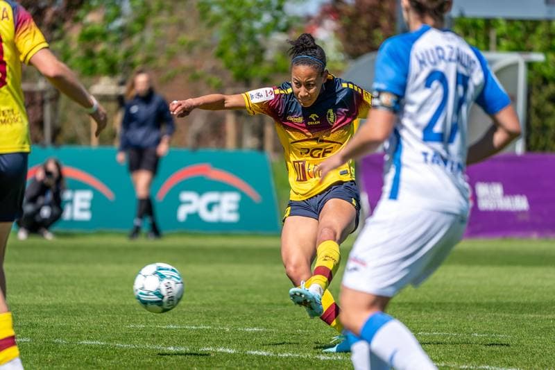 Football. Orlen Ekstraliga Kobiet. Pogon Szczecin - Czarni Sosnowiec. 27.04.2025