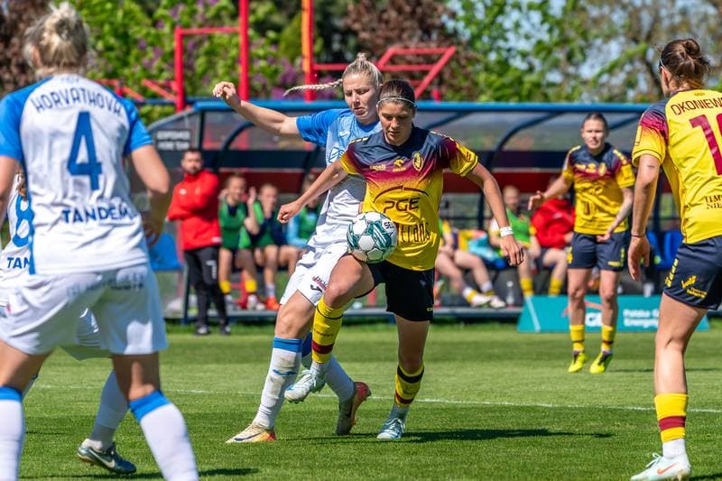 Football. Orlen Ekstraliga Kobiet. Pogon Szczecin - Czarni Sosnowiec. 27.04.2025