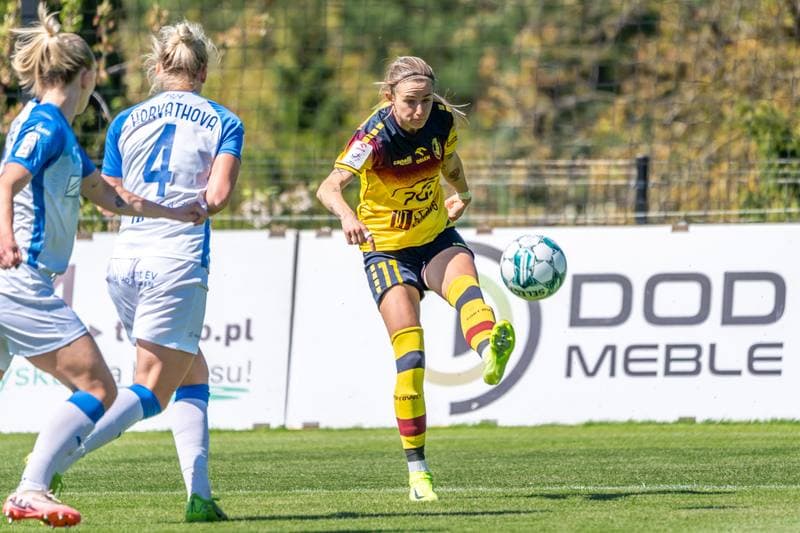 Football. Orlen Ekstraliga Kobiet. Pogon Szczecin - Czarni Sosnowiec. 27.04.2025