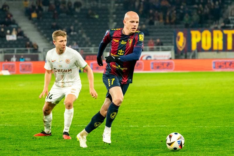 Football. PKO BP Ekstraklasa. Pogon Szczecin - Zaglebie Lubin. 01.02.2025