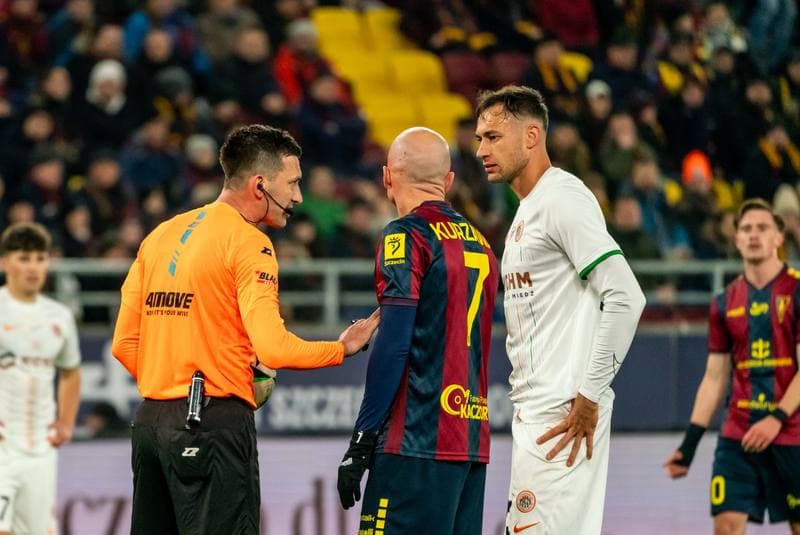 Football. PKO BP Ekstraklasa. Pogon Szczecin - Zaglebie Lubin. 01.02.2025
