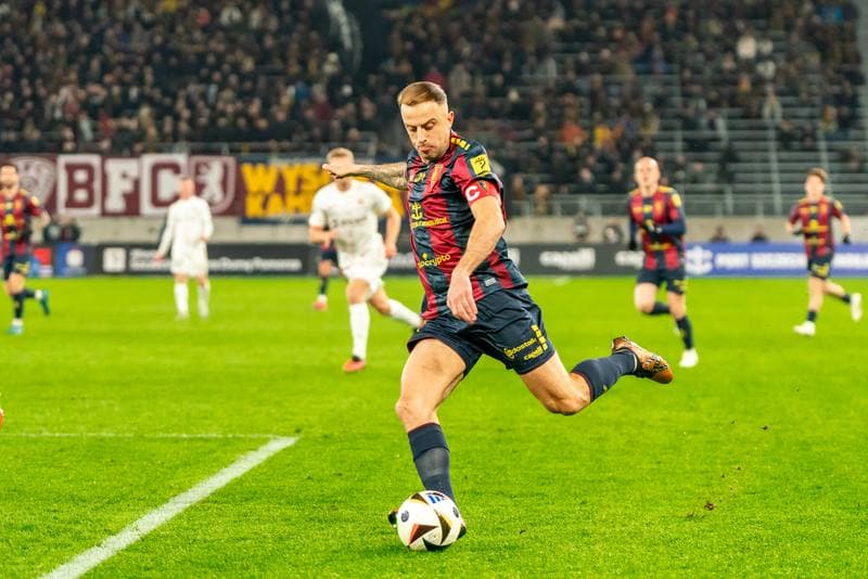 Football. PKO BP Ekstraklasa. Pogon Szczecin - Zaglebie Lubin. 01.02.2025