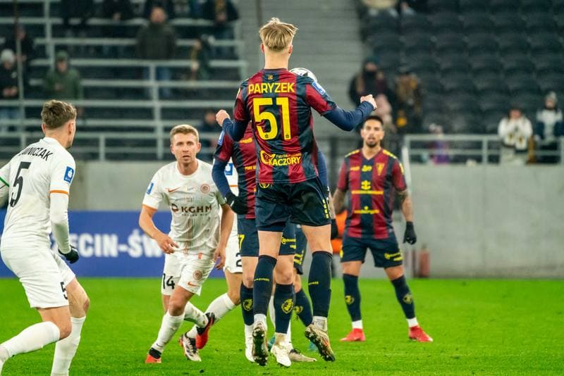Football. PKO BP Ekstraklasa. Pogon Szczecin - Zaglebie Lubin. 01.02.2025