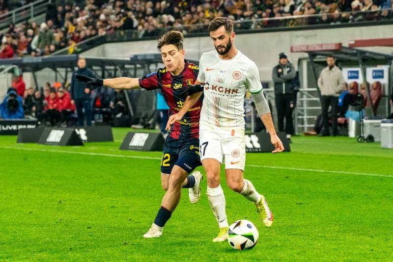 Football. PKO BP Ekstraklasa. Pogon Szczecin - Zaglebie Lubin. 01.02.2025