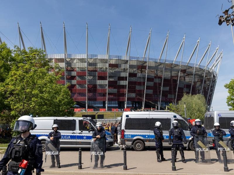 Football. Legia Warsaw. March to PGE Narodowy. 02.05.2025
