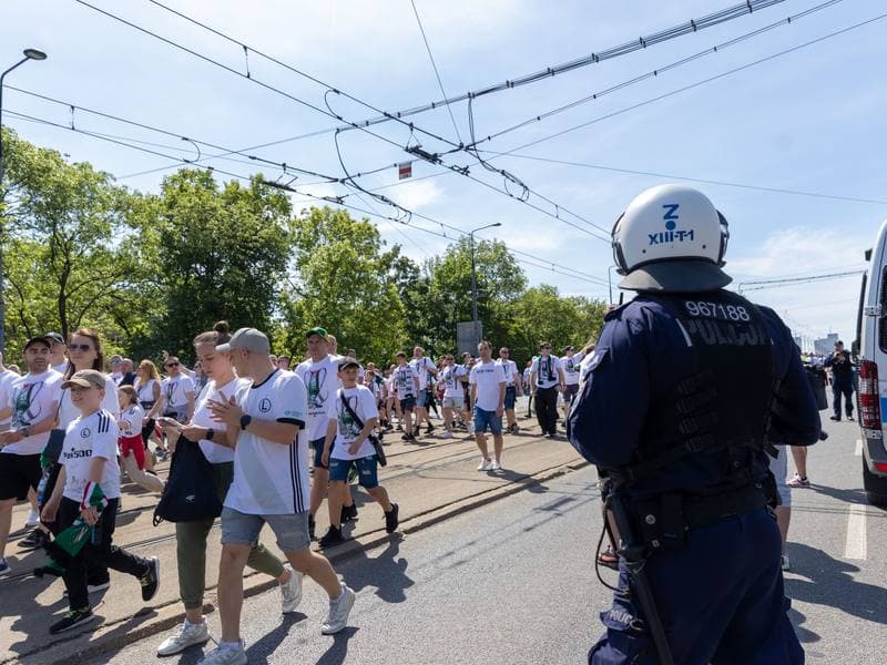 Football. Legia Warsaw. March to PGE Narodowy. 02.05.2025