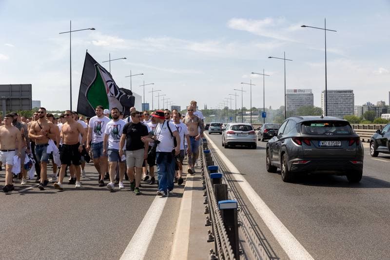 Football. Legia Warsaw. March to PGE Narodowy. 02.05.2025