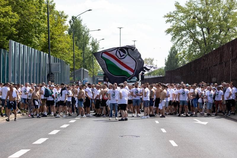 Football. Legia Warsaw. March to PGE Narodowy. 02.05.2025
