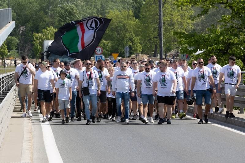 Football. Legia Warsaw. March to PGE Narodowy. 02.05.2025
