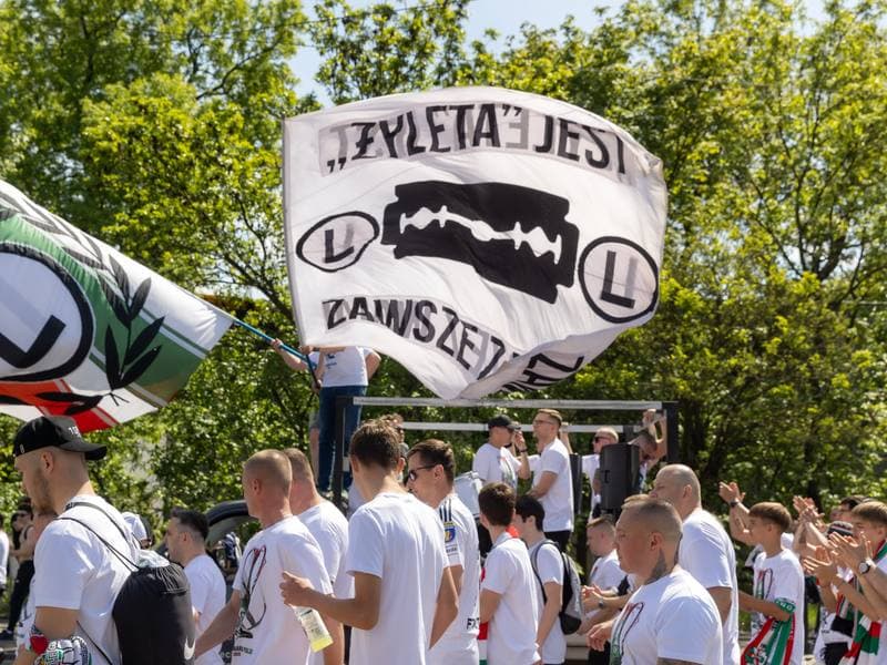 Football. Legia Warsaw. March to PGE Narodowy. 02.05.2025
