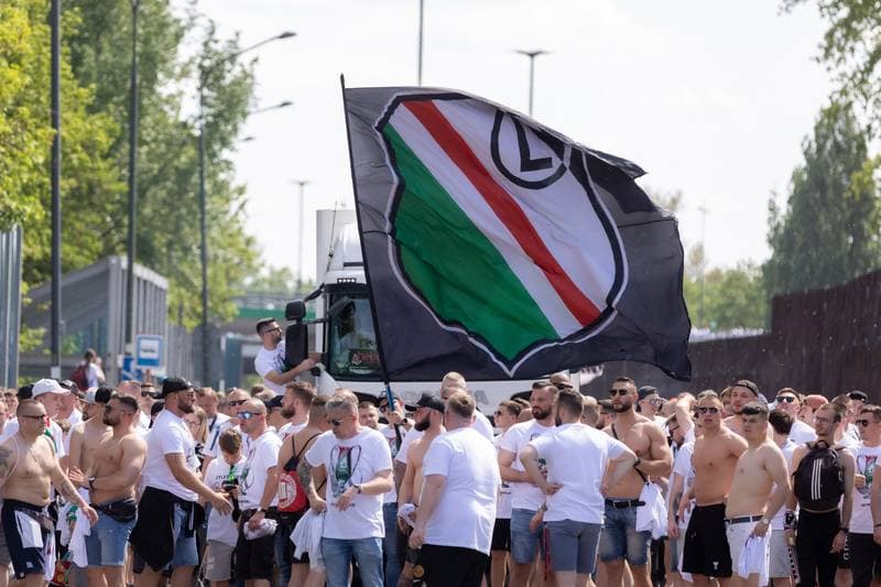 Football. Legia Warsaw. March to PGE Narodowy. 02.05.2025
