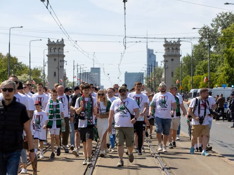 Football. Legia Warsaw. March to PGE Narodowy. 02.05.2025