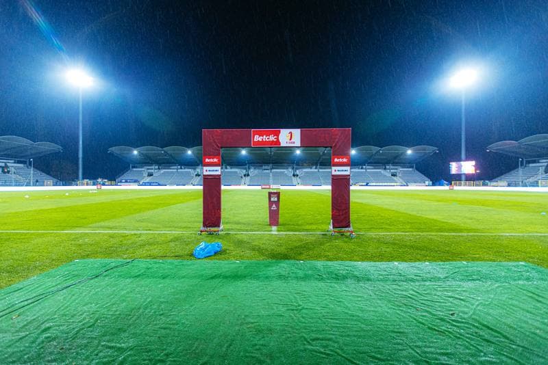 Football. Betclic 1 Liga. Miedz Legnica - Wieczysta Krakow. 02.11.2025