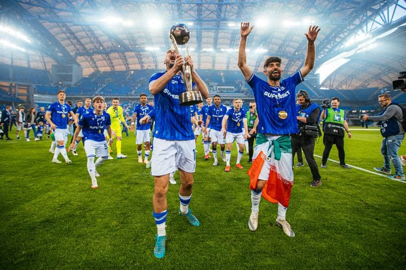 Football. PKO BP Ekstraklasa. Lech Poznan - Piast Gliwice. 24.05.2025