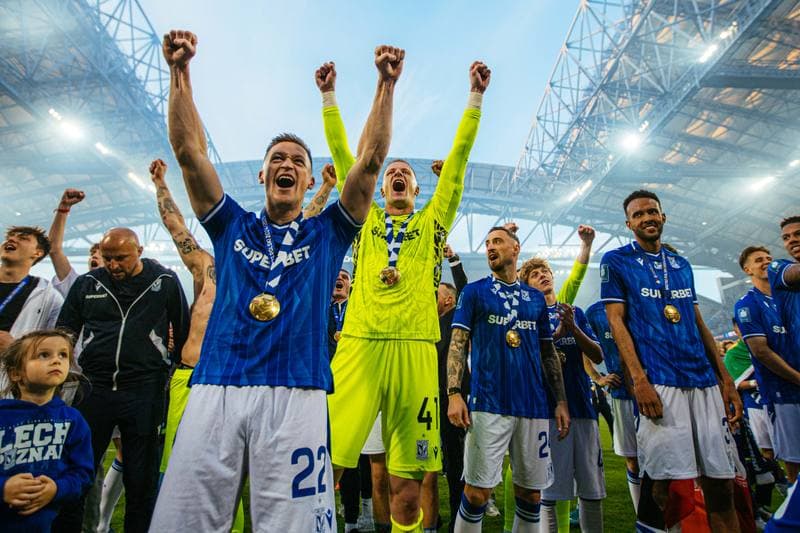 Football. PKO BP Ekstraklasa. Lech Poznan - Piast Gliwice. 24.05.2025