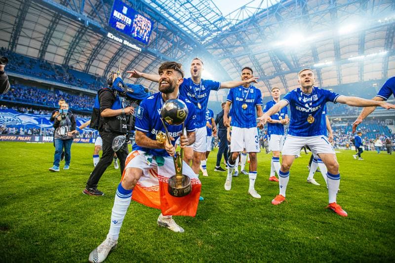 Football. PKO BP Ekstraklasa. Lech Poznan - Piast Gliwice. 24.05.2025