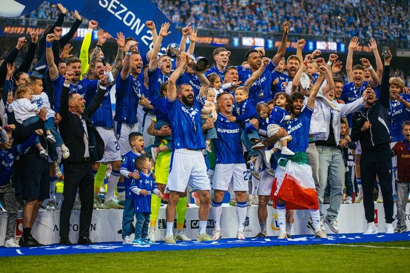Football. PKO BP Ekstraklasa. Lech Poznan - Piast Gliwice. 24.05.2025