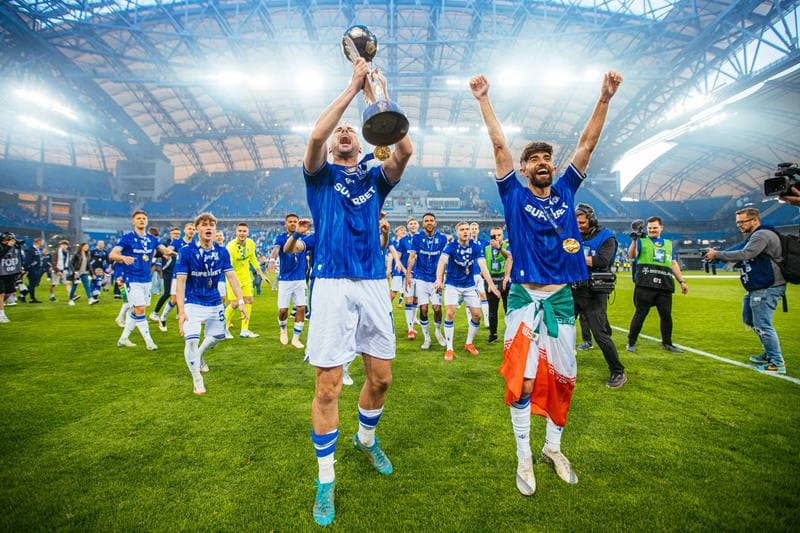 Football. PKO BP Ekstraklasa. Lech Poznan - Piast Gliwice. 24.05.2025