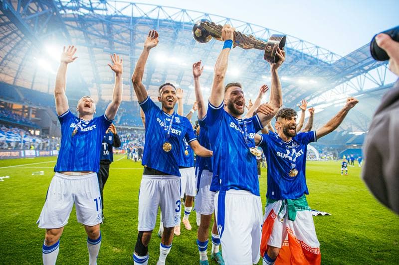 Football. PKO BP Ekstraklasa. Lech Poznan - Piast Gliwice. 24.05.2025