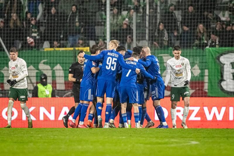 Football. Betclic I Liga. Miedz Legnica - Slask Wroclaw. 14.02.2026