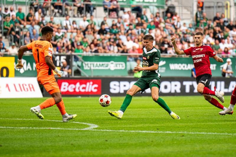 Football. Betclic 1 Liga. Slask Wroclaw - GKS Tychy. 29.08.2025