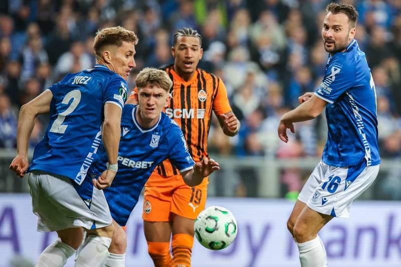 Football. UEFA Conference League. Lech Poznan - Shakhtar Donetsk. 12.03.2026
