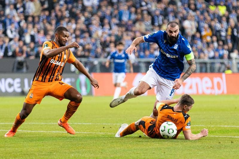 Football. UEFA Conference League. Lech Poznan - Shakhtar Donetsk. 12.03.2026
