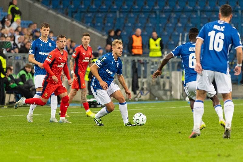 Football. UEFA Conference League. Lech Poznan - Rapid Wien. 02.10.2025