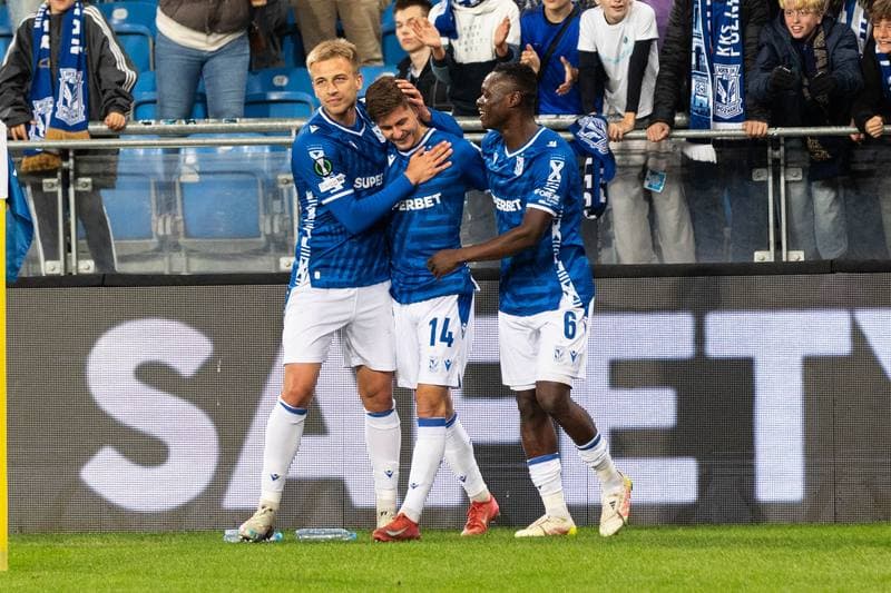 Football. UEFA Conference League. Lech Poznan - Rapid Wien. 02.10.2025