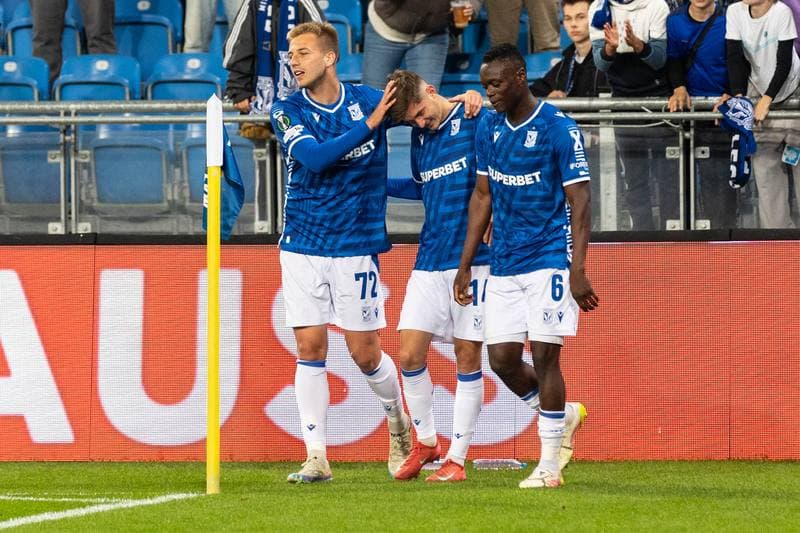 Football. UEFA Conference League. Lech Poznan - Rapid Wien. 02.10.2025