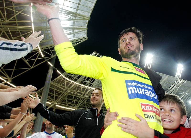 Football. T-Mobile Ekstraklasa. Podbeskidzie Bielsko Biala - Widzew Lodz. 22.05.2014