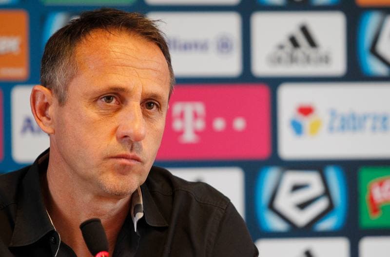 Football. Gornik Zabrze. Press Conference. 30.05.2014