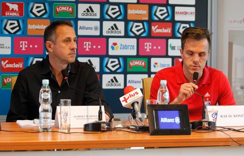 Football. Gornik Zabrze. Press Conference. 30.05.2014