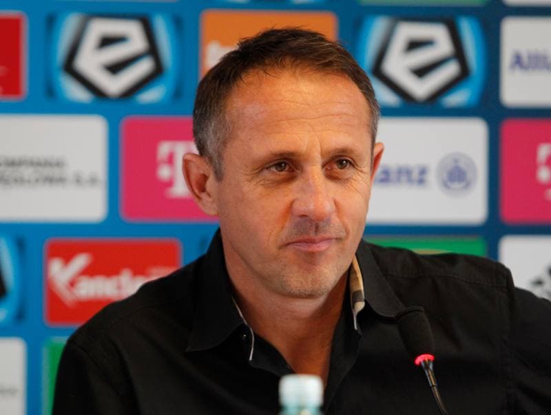 Football. Gornik Zabrze. Press Conference. 30.05.2014