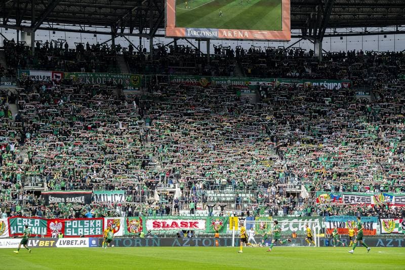 Football. PKO BP Ekstraklasa. Slask Wroclaw - GKS Katowice. 19.04.2025