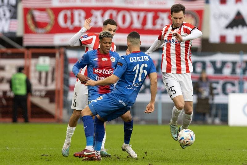 Football. PKO BP Ekstraklasa. Piast Gliwice - Cracovia Krakow. 25.02.2023