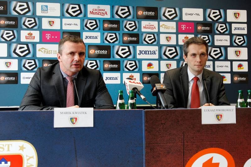 Football. Piast Gliwice. Press Conference. 21.03.2017