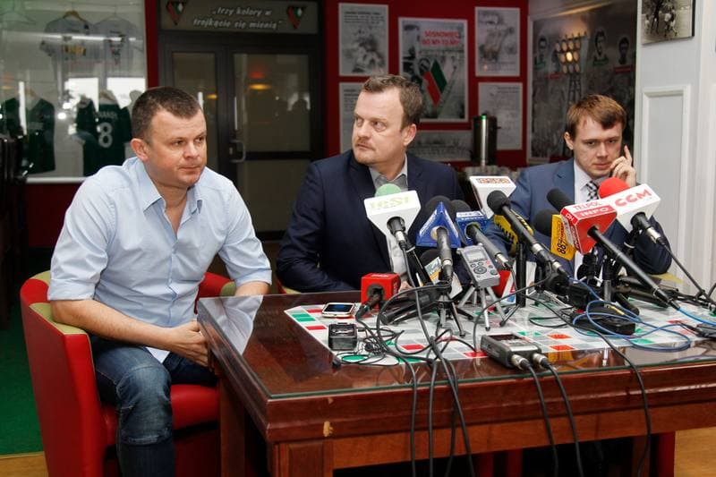 Football. Zaglebie Sosnowiec. Press Conference. 28.02.2017