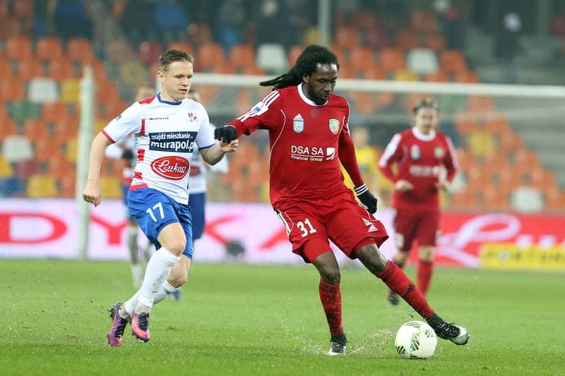 Football. Nice I Liga. Podbeskidzie Bielsko-Biala - Miedz Legnica. 28.04.2017